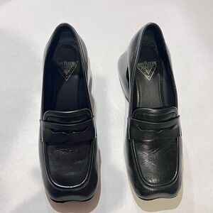 John Fluevog Black penny loafer High Heels